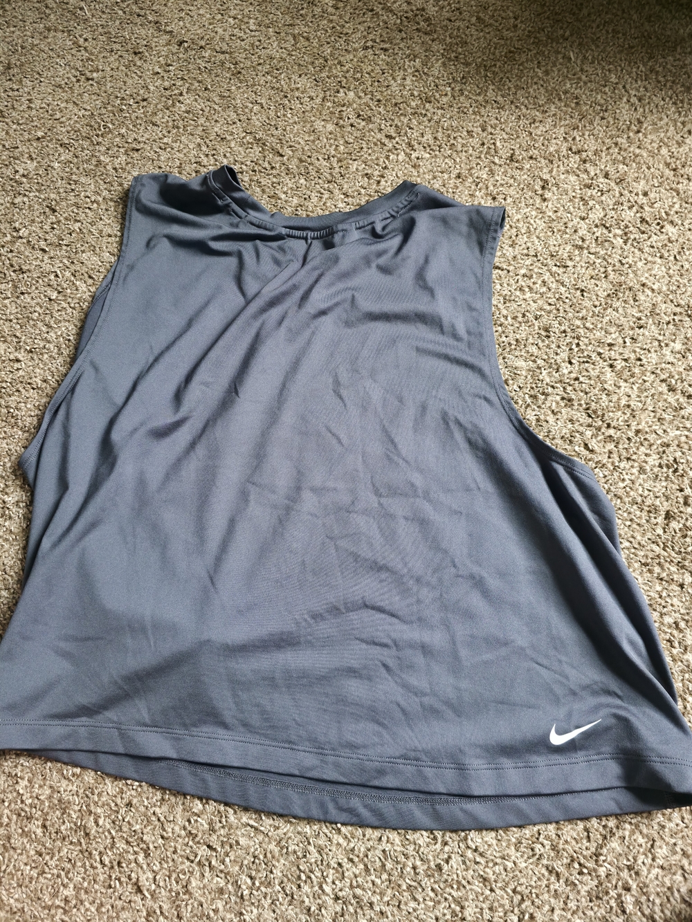 Nike Women's Slate Gray Athletic Muscle Tank